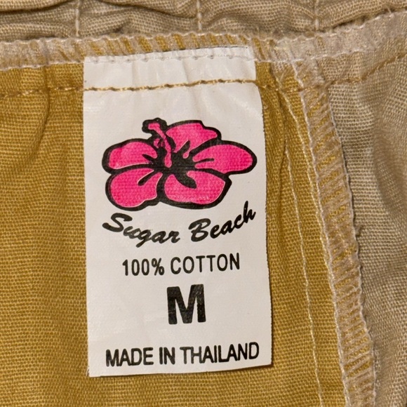 Sugar Beach Paisley Yellow Strapless Beaded & Sequined Cotton Mini Dress - Picture 9 of 10